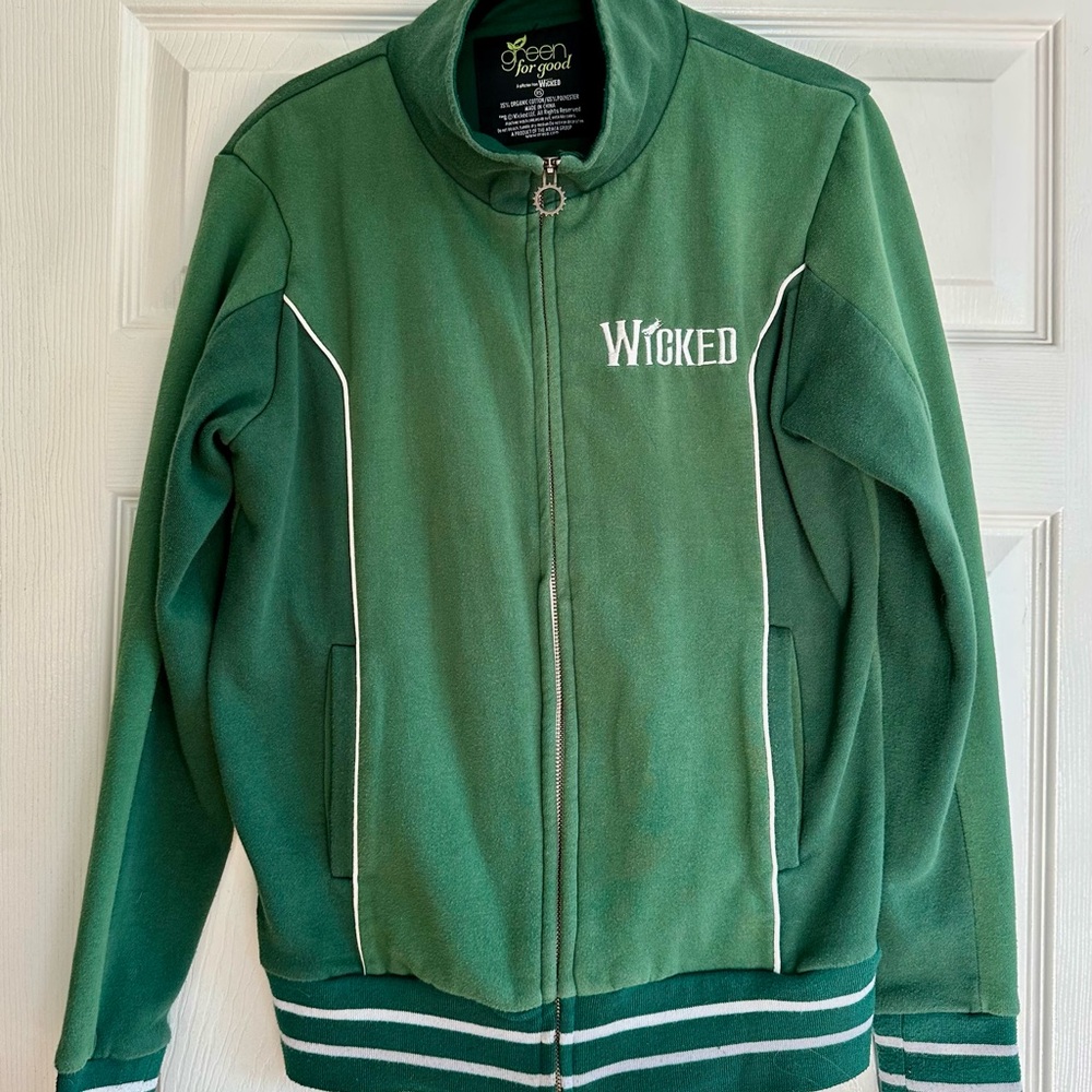 Wicked official Broadway merchandise Green Varsity Jacket size Unisex  XS